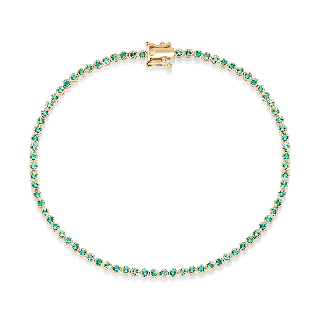 14K Verona Lab Emerald Tennis Bracelet - Nolita