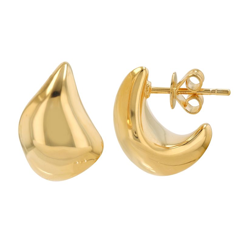 14K Lightweight Unique Shape Earrings