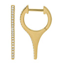 14K Diamond Spike Huggie