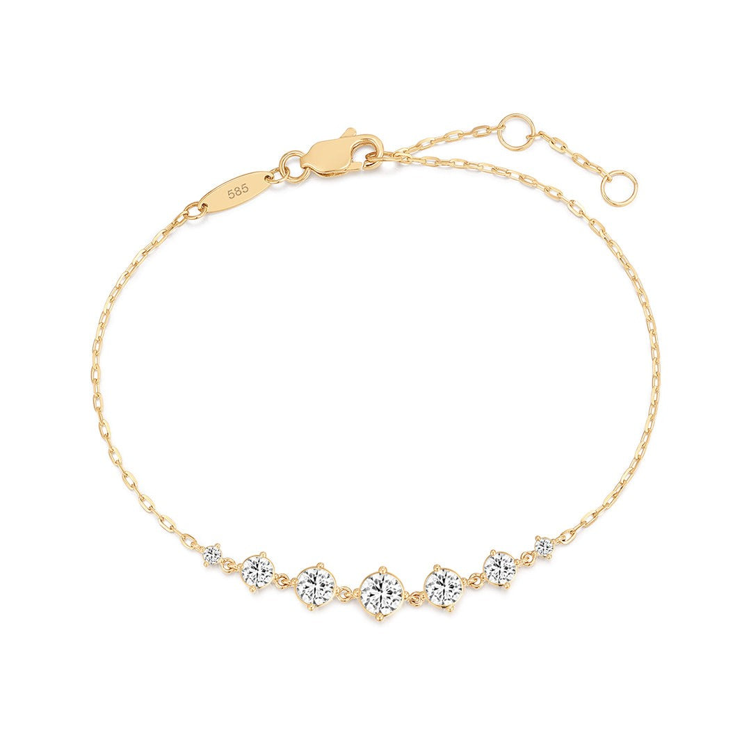 14K Élan Graduated Lab Diamond Bar Bracelet