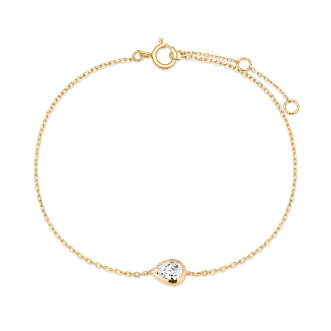 14K Aurelia Pear Lab Diamond Bracelet