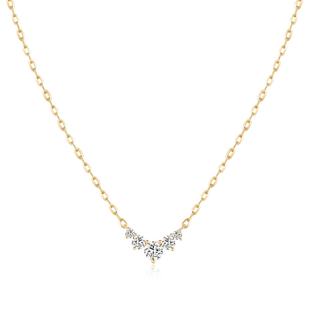 14K Elara Lab Diamond Chevron Necklace