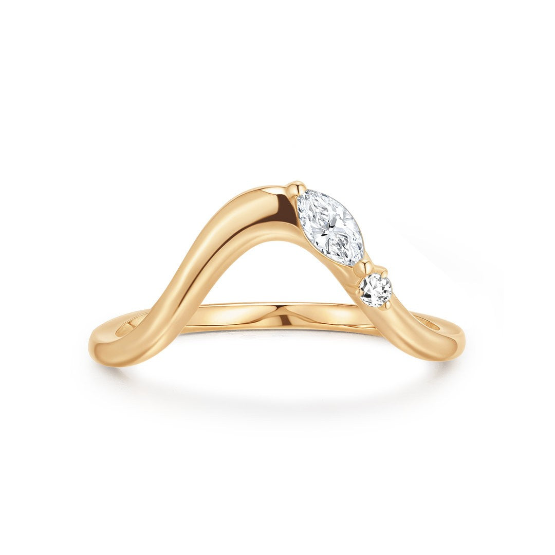 14K Élan Marquise Lab Diamond Contour Ring