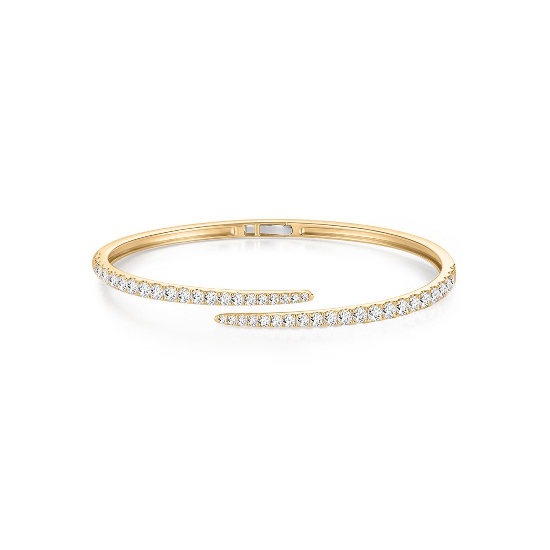 14K Aurelia Graduated Lab Diamond Pavé Cuff