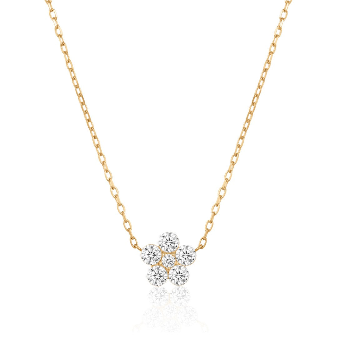 14K Fleur Lab Diamond Bloom Necklace