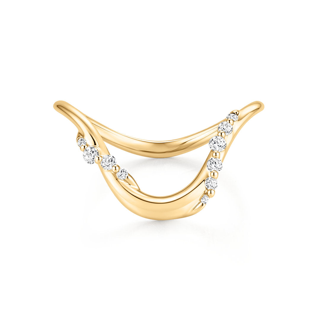 14K Serein Lab Diamond Contour Ring