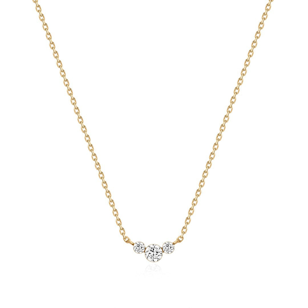 14K Nova Lab Diamond Trio Necklace