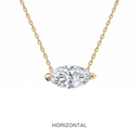 14K Marquise Lab Grown Diamond Solitaire Necklace