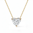 14K Heart Lab Grown Diamond Solitaire Necklace