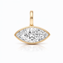 14K Bezel Marquise Lab Grown Diamond Pendant