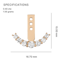 14K Lab Diamond Earring Jacket