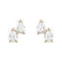 14K Double Pear Lab Diamond Stud Earrings
