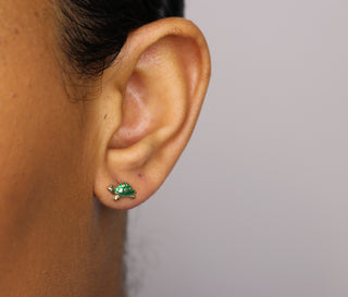 14K Enamel Blue Turtle Studs