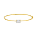 14K Emerald Shape Lab Diamond Bangle