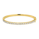 14K Lab Diamond Bangle