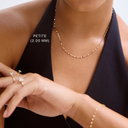 14K Gold Mirror Chain Link Necklace