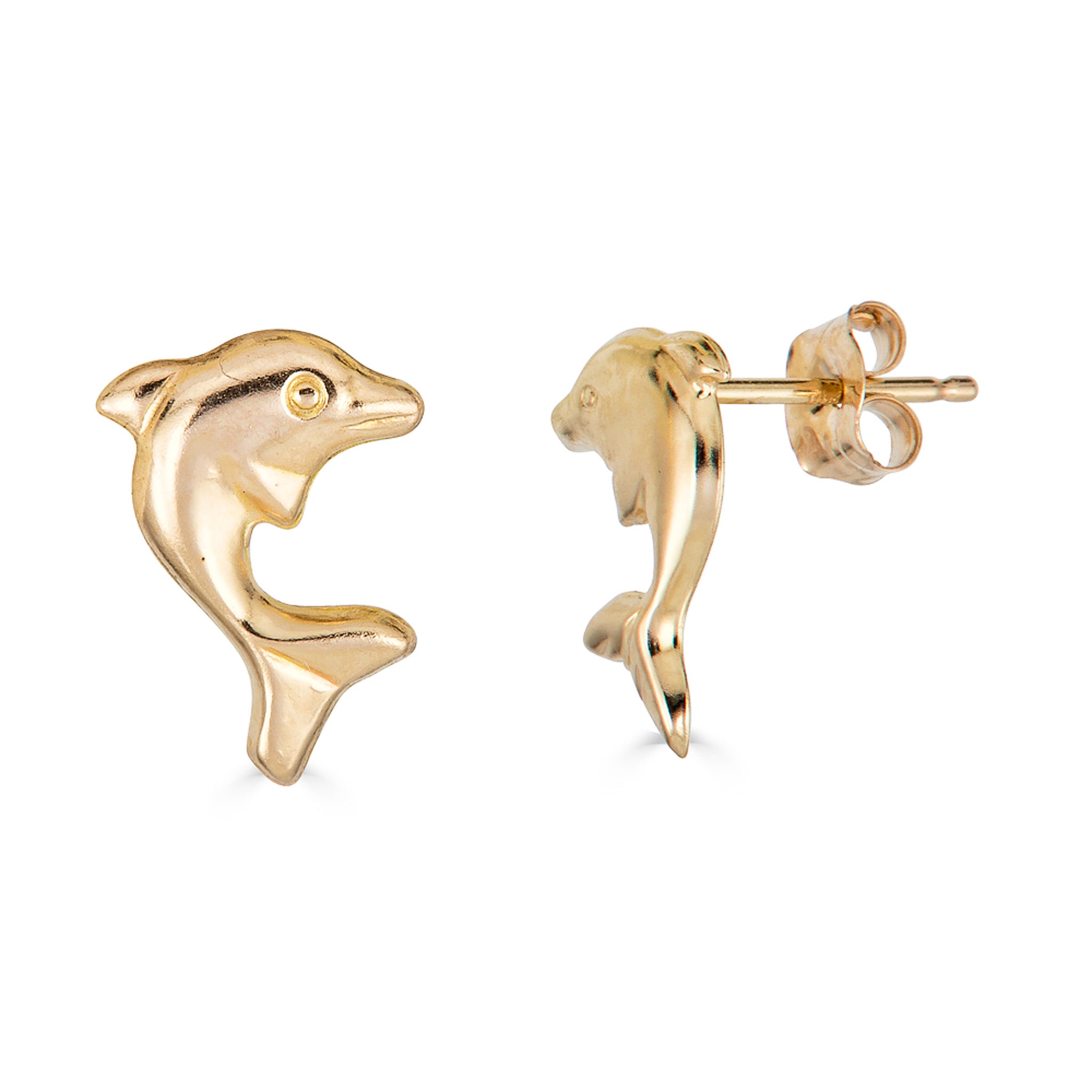 14K Dolphin Studs
