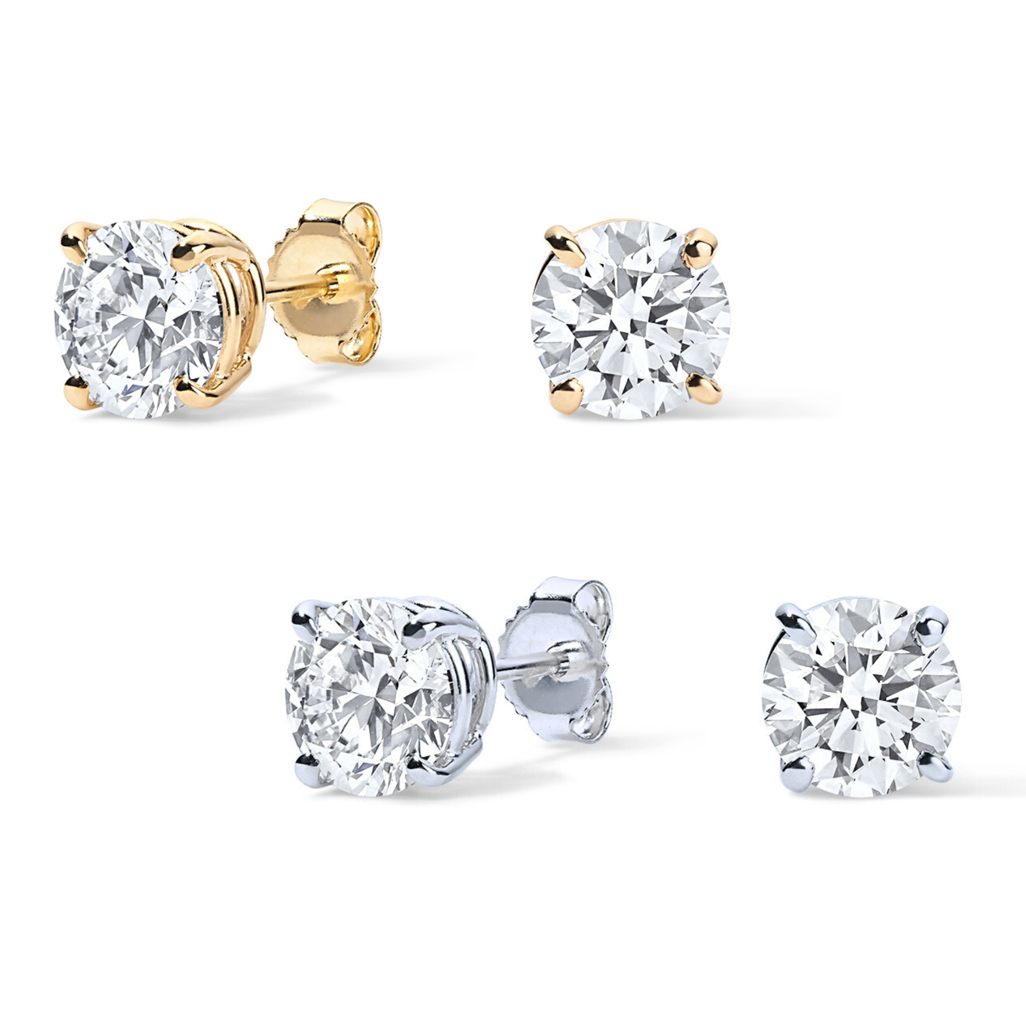 FREE 14K Diamond Lab Studs 0.50 ctw - (Same gold color as selected item)