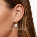 14K Pear Lab Grown Diamond Lever Back Earrings