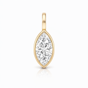 14K Bezel Marquise Lab Grown Diamond Pendant