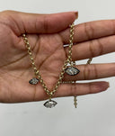 14K Marquise Georgian Lab Grown Diamond Pendant