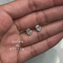 14K Oval Lab Grown Diamond Stud Earrings