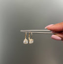 14K Round Lab Grown Diamond Lever Back Earrings