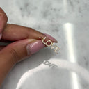 14K Diamond Love Charm
