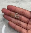 14K Large Diamond Initial Charm