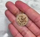14K Diamond Zodiac Charm
