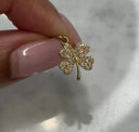 14K Diamond 4 Leaf Clover Charm