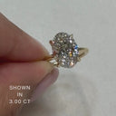 14K Oval Lab Grown Diamond Solitaire Ring