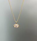 14K Bezel Oval Lab Grown Diamond Pendant