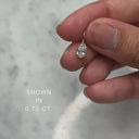 14K Pear Lab Grown Diamond Pendant