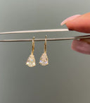 14K Pear Lab Grown Diamond Lever Back Earrings