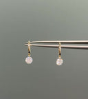 14K Lab Drilled Diamond Hoop Earrings