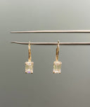 14K Emerald Cut Lab Grown Diamond Lever Back Earrings