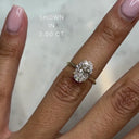 14K Oval Lab Grown Diamond Solitaire Ring