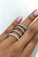 14K Round Lab Diamond Eternity Band