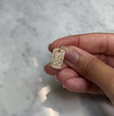 14K All Diamond Dog Tag