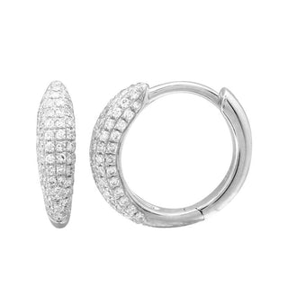 14K Diamond Huggie Earrings