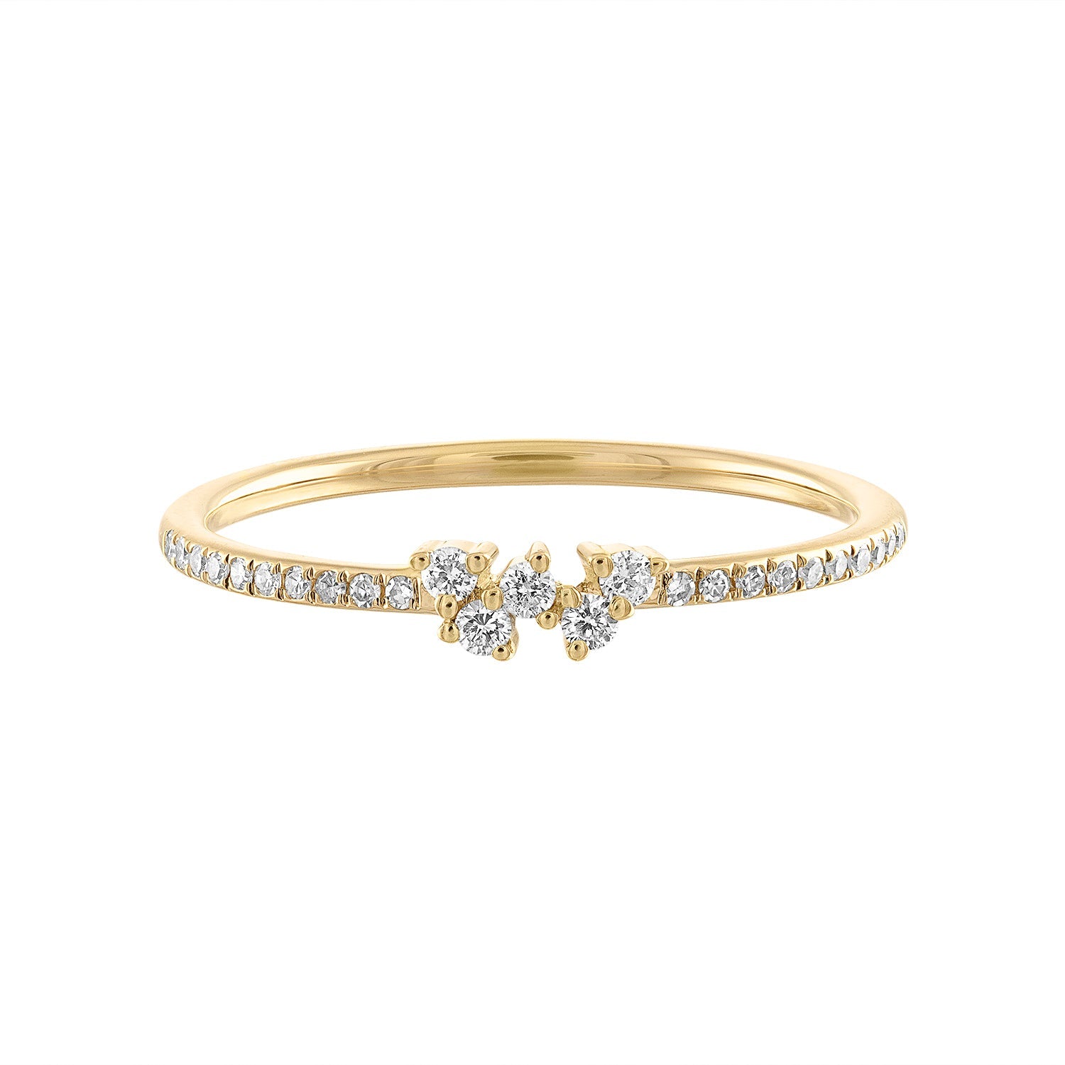 14K 5 Diamond Cluster Ring - Nolita