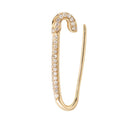 14K All Diamond Safety Pin Earring - Nolita