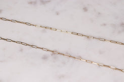 14K Baby Paperclip Chain Necklace - Nolita