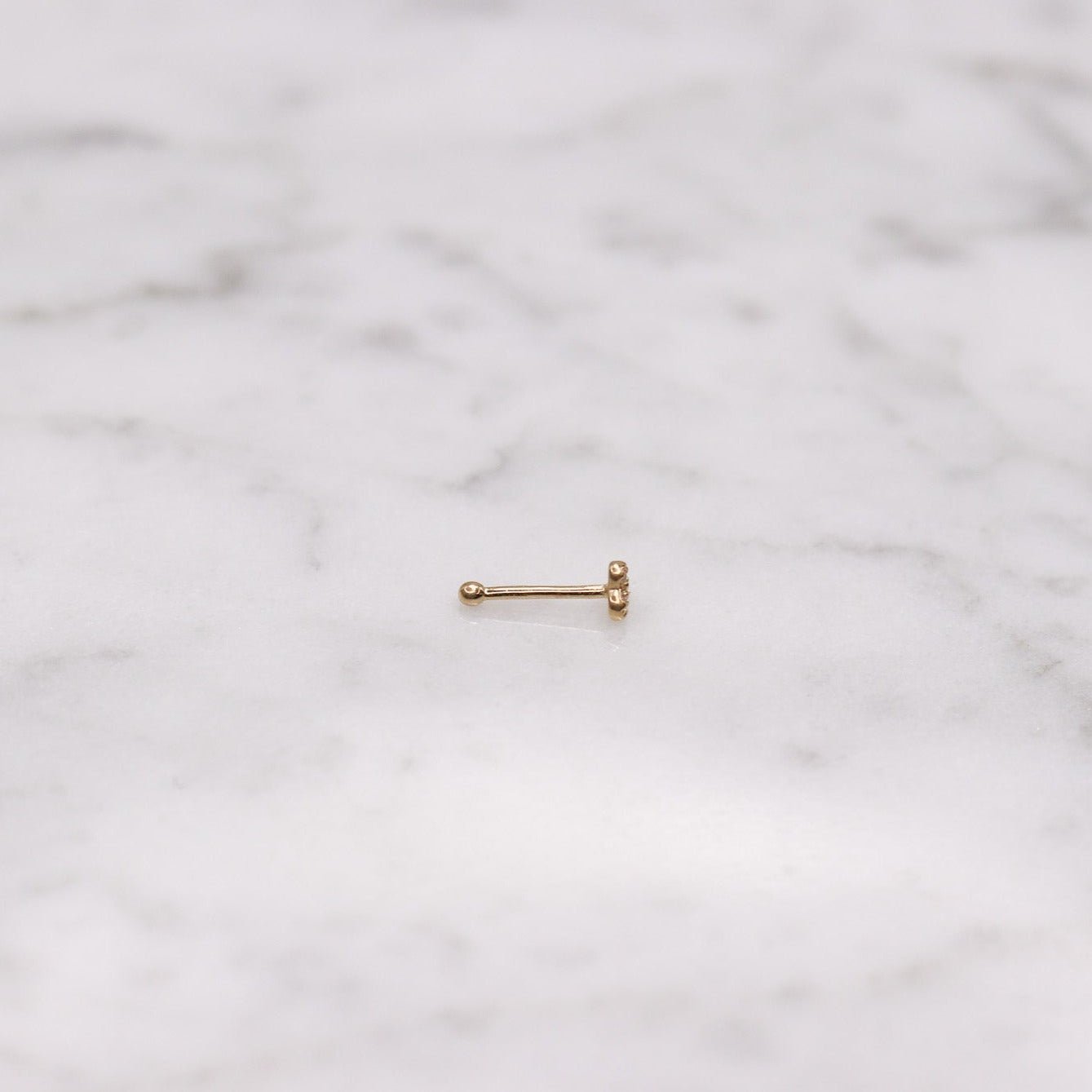 14K CZ Flower Nose Stud - Nolita