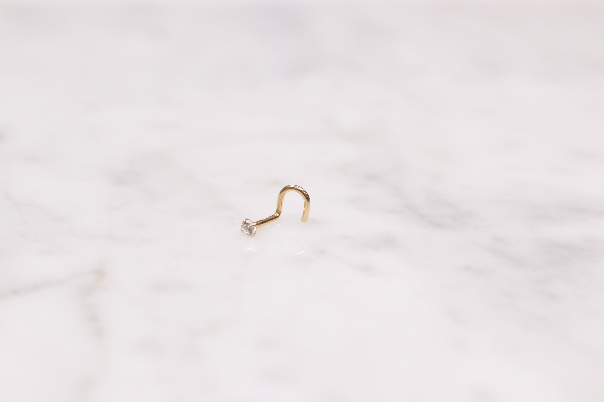 14K CZ Nose Stud - Nolita