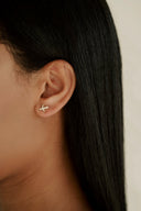 14K Diamond Airplane Stud Earrings - Nolita