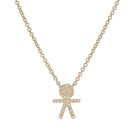 14K Diamond Boy Necklace - Nolita