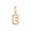 14K Diamond Bubble Initial Letter Charm - Nolita