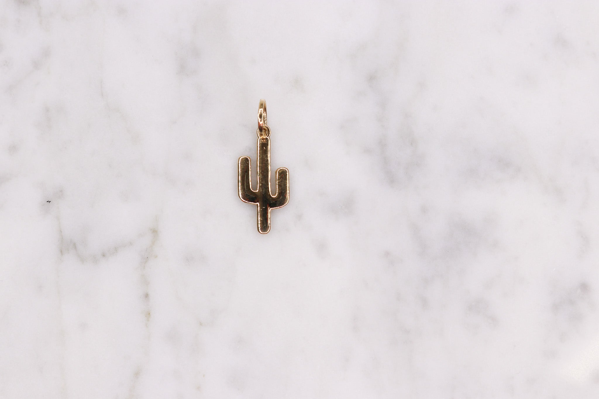 14K Diamond Cactus Charm - Nolita